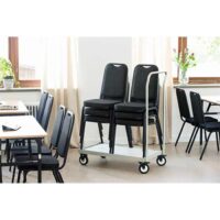 Style Stapelbar stol - svart tyg/krom - Bild 5
