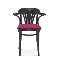 165 - Karmstol med klädd sits